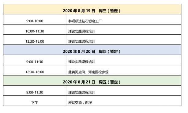 举办培育钻石线下培训与考察的通知